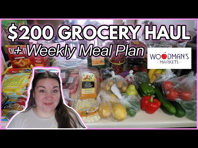 Woodman’s Grocery Haul + Meal Plan | Under $200 Budget!