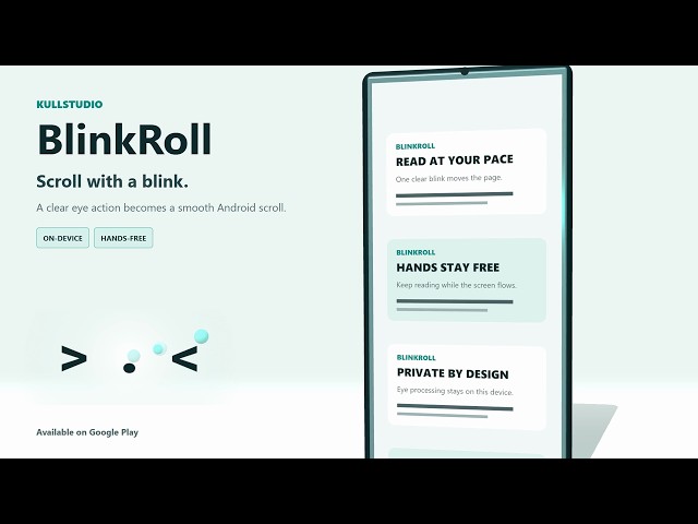 BlinkRoll: Scroll Android with an Eye Blink