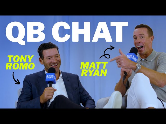 Tony Romo 🤝 Matt Ryan talkin' ball | NFL on CBS