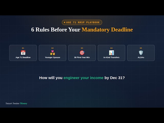 The Age 71 RRSP Playbook: 6 Rules Before Your Deadline