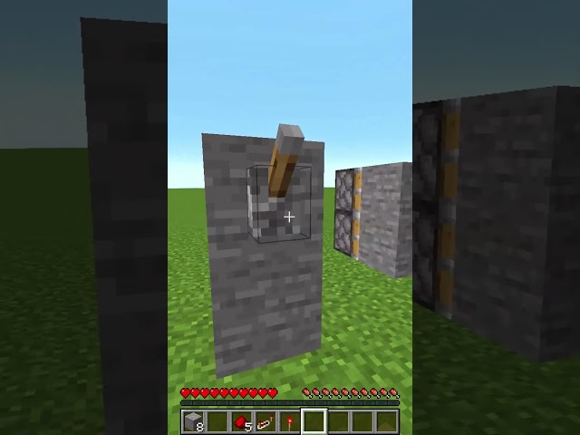 How to build a 2x1 piston door in 17 seconds #minecraft #shorts #redstone