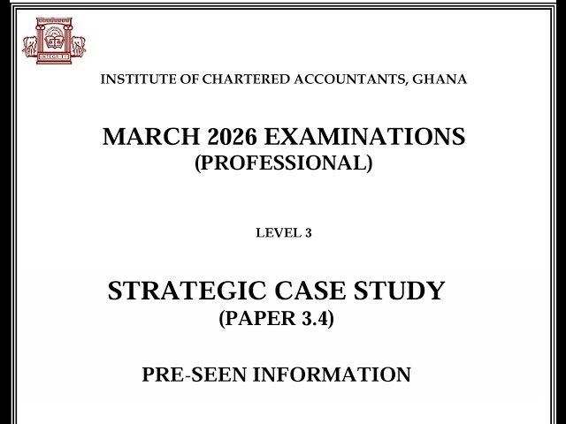 Strategic Case Analysis- ICAG March 2026 Diet