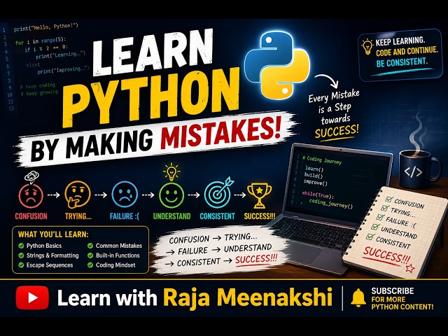 Learn Python by Making Mistakes! 💻 | Beginner to Pro Mindset