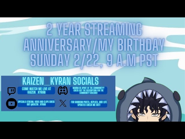2 YEAR STREAMING ANNIVERSARY AND MY BIRTHDAY! | LET'S CELEBRATE!