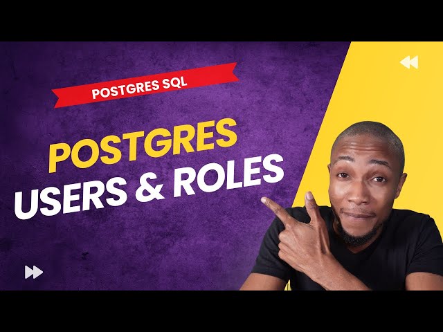 How To Create User in Postgres | How to Create Roles in Postgres