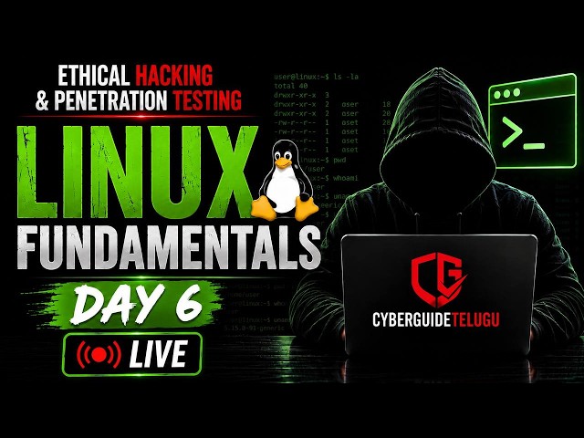 Linux Fundamentals Part-2  | Day 6 | FREE Ethical Hacking Course in Telugu | LIVE