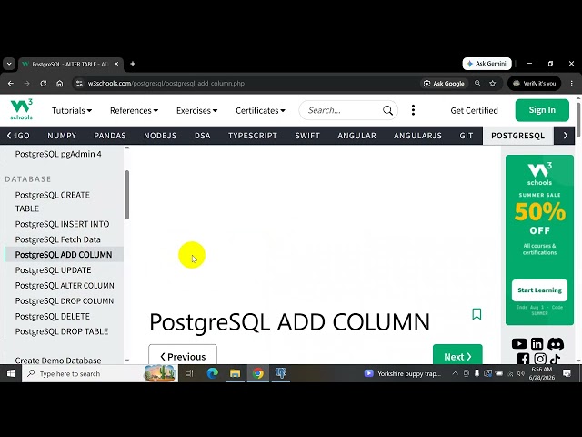 PostgreSQL database review with more content
