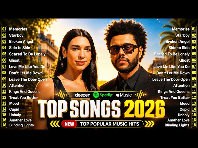 Billboard Hot 50 Playlist 2026 🎶 Ed Sheeran, Rihanna, Dua Lipa, Justin Bieber