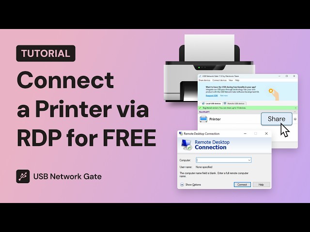 How to Use a USB Printer Over RDP Securely with USB Network Gate