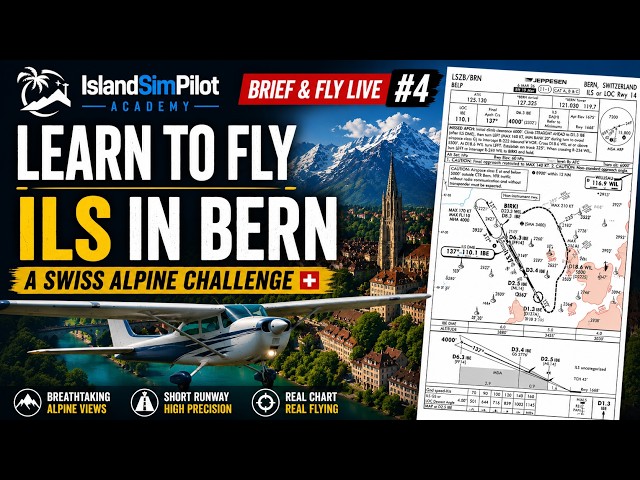 Learn to Fly One of Switzerland's Most Challenging ILS Approaches | Bern, Switzerland