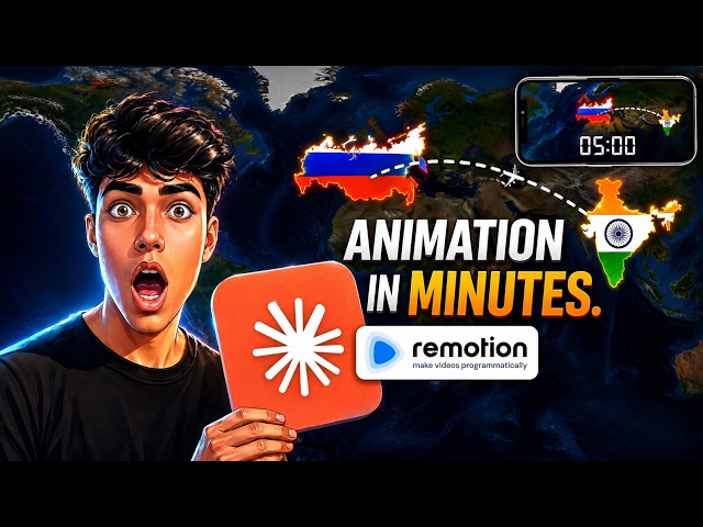 Unlimited MAP animation in minutes ( 100% working) || CLAUDE + REMOTION AI