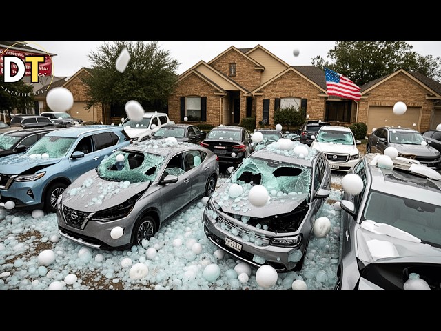 Baseball-Sized Hail in Springfield, Missouri! Hundreds of Cars Damaged by 4-Inch Hailstones