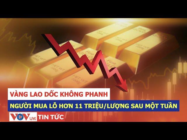 Giá vàng lao dốc mạnh: Người mua ở đỉnh lỗ hơn 11 triệu đồng mỗi lượng chỉ sau một tuần