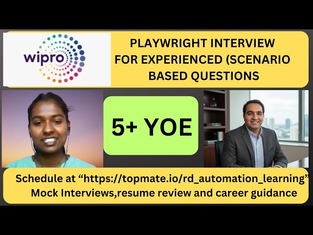 Playwright Automation Interview for Testers | QA Automation Interview | Playwright Tutorial
