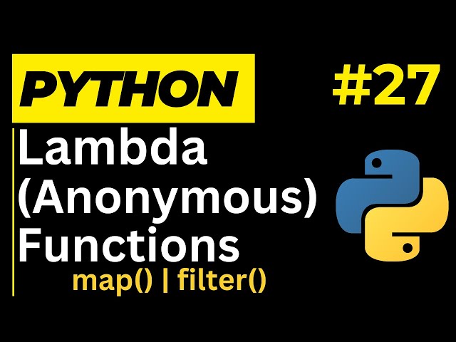 Python Anonymous Function | lambda function in Python - Learn Python Programming Ep. 27