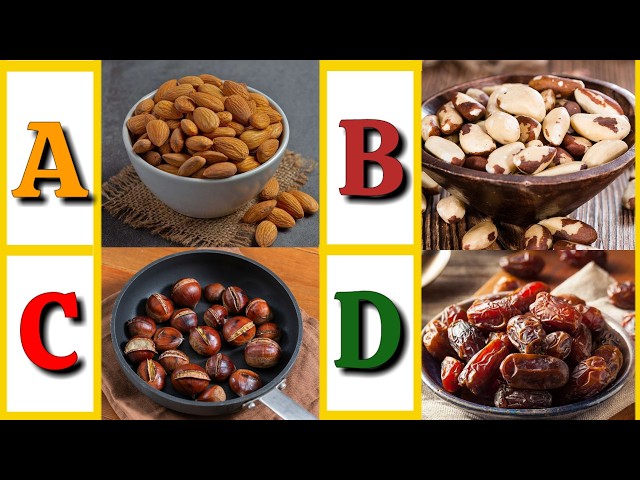 A to Z Dry Fruits Names | Learn Alphabet Dry Fruits A to Z | ABC Dry Fruits Kids | Learning Video 🥜🌰