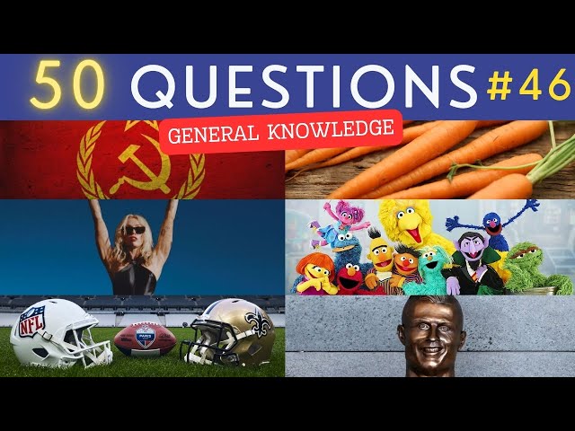 The General Knowledge Quiz #46 ¦ 50 Trivia Questions - Pub Quiz