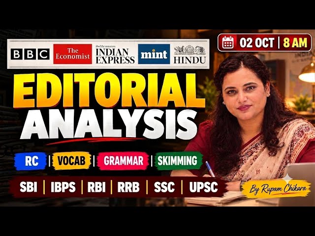Hindu Editorial Analysis | 02 OCT 2026 | RC, Vocab, Skimming, Descriptive | Rupam Chikara Ma'am