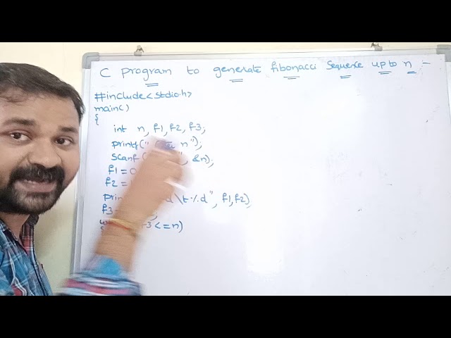 fibonacci series upto n terms in c|c program to generate fibonacci series upto n terms