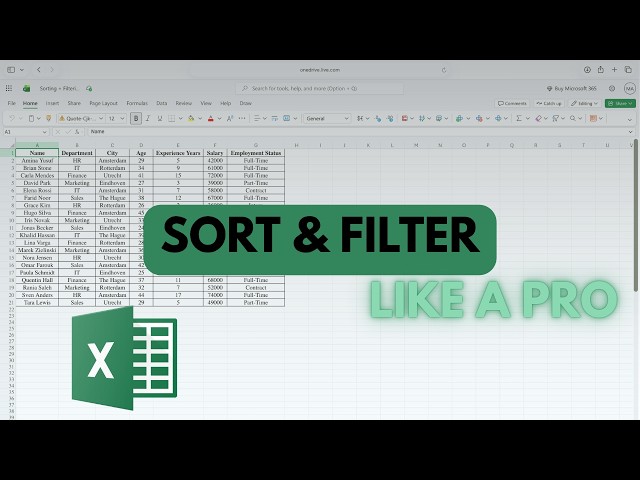 Sorting and Filtering Data in Excel | Complete Beginner Tutorial