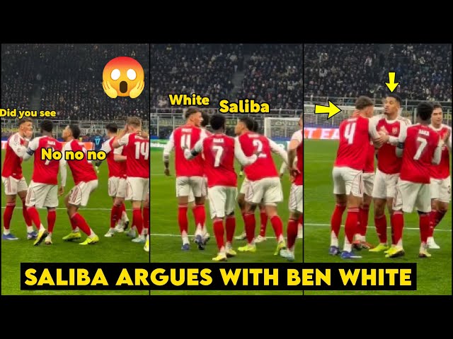 🤯Ben White Spotted Angry with Saliba as Willaim Saliba Disciplines & Argues with Him