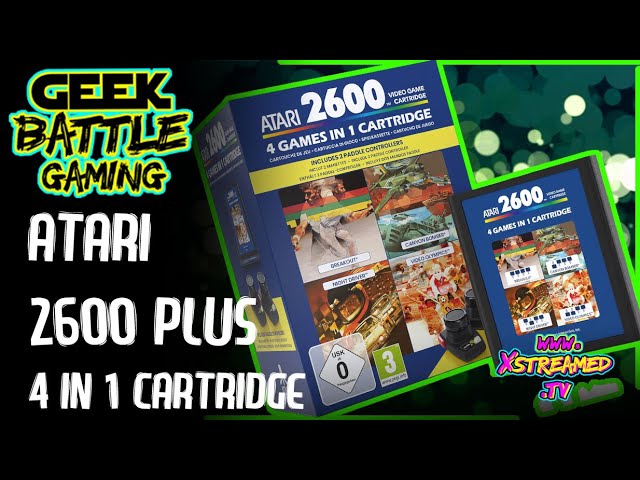 Atari 2600 Plus | 4 in 1 Cartridge | Paddles Review | Breakout Night Driver Canyon Bomber Pong