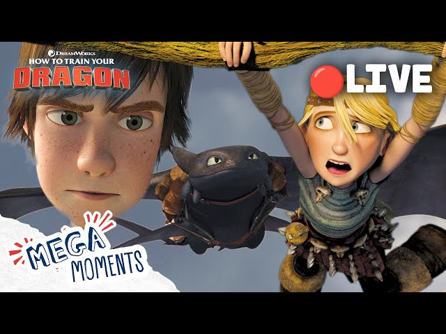 LIVE 🔴 How To Train Your Dragon Trilogy Marathon! 🐉💪 Full Movie Extended Previews | Mega Moments