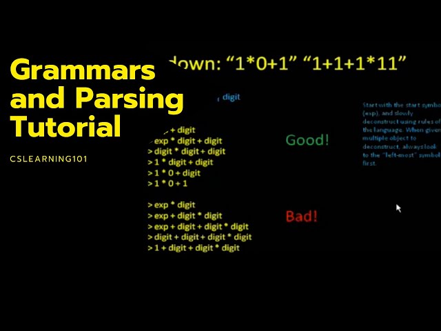 Grammars and Parsing Tutorial