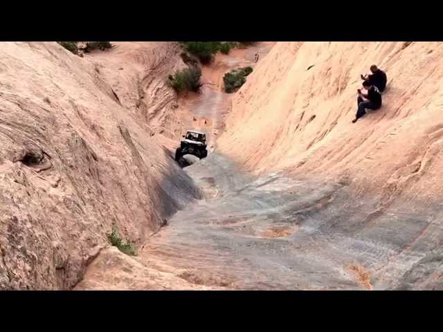 Climbing Hells Gate on Hells Revenge Trail in Moab Utah with our Polaris RZR XP1000