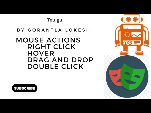 Part 9: Mouse Actions in Playwright Robot Framework #telugu #playwright #robotframework
