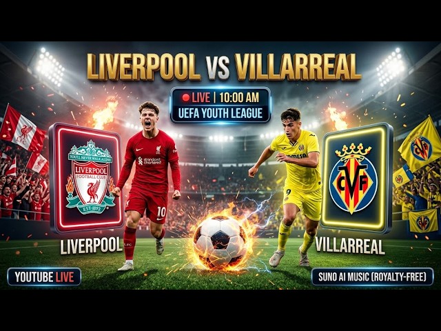 Liverpool U19 vs Villarreal U19 LIVE | UEFA Youth League ⚽