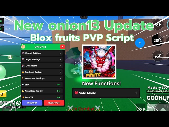 New Update onion13 get new script! Blox fruits pvp script keyless
