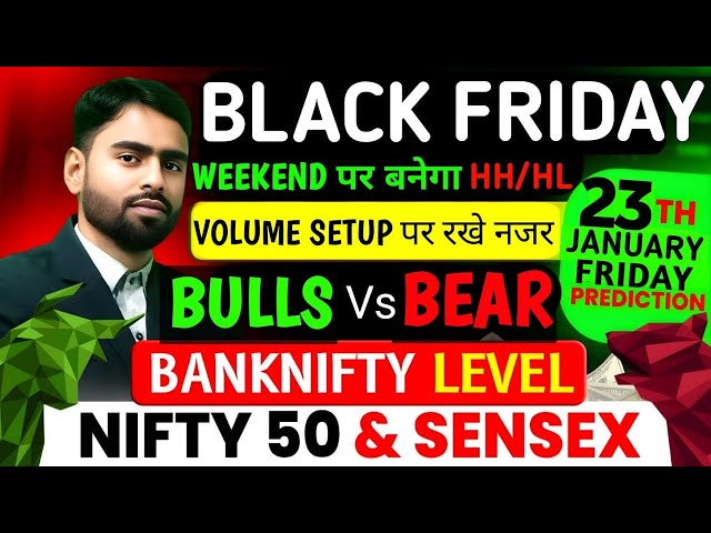 Nifty Sensex prediction for 23 January 2026 Wednesday | Sensex Expiry | Nifty Banknifty Tomorrow
