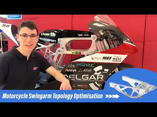 Swingarm Topology Optimization with Altair Inspire | Electric motorcycle 🏍️⚡