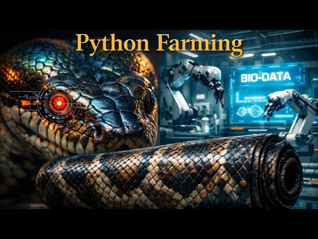 AI Technology Exposed: The Real Python Farming Process for meat and skin(Full process).