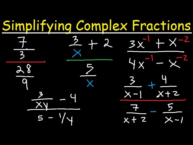 Algebra - Simplifying Complex Fractions