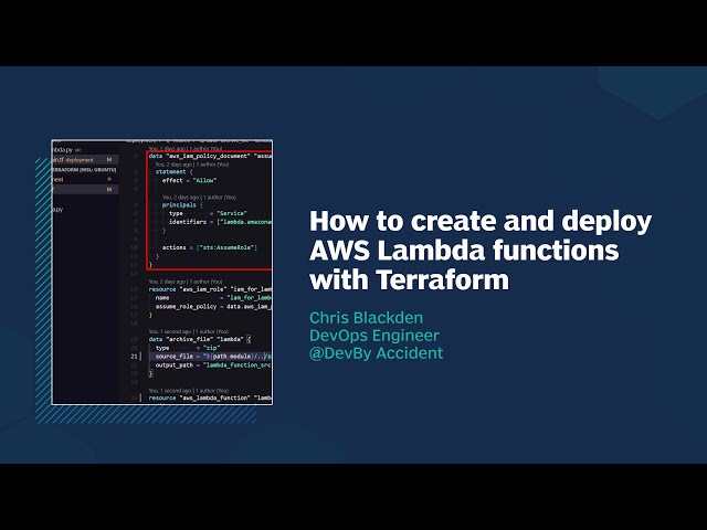 How to create and deploy AWS Lambda functions with Terraform