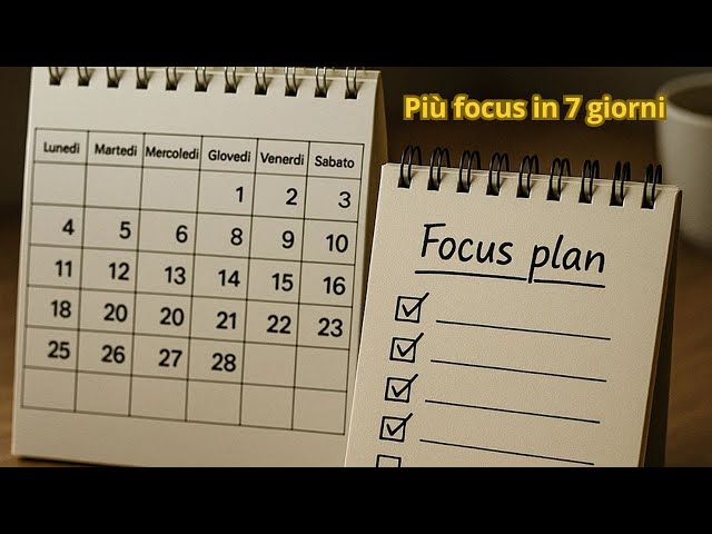 Più focus in 7 giorni: il protocollo rapido per menti distratte. Insegnato da un Neuropsicologo