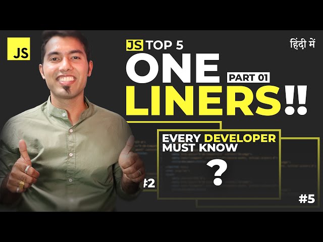 JS Top 5 One Liner Code || Every Developer Must Know in 2023