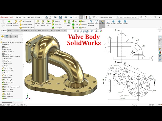 SolidWorks Tutorial Valve Body Modeling