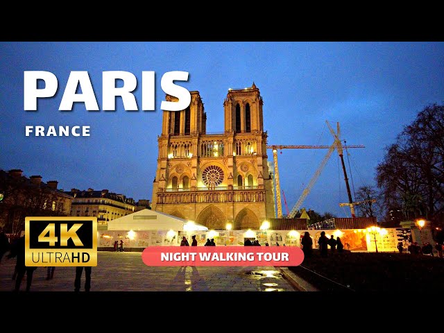 🇫🇷 PARIS, FRANCE [NIGHT WALKING TOUR] - February 2023 - 4K