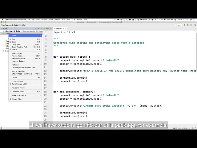 85  Developing our context manager in Python