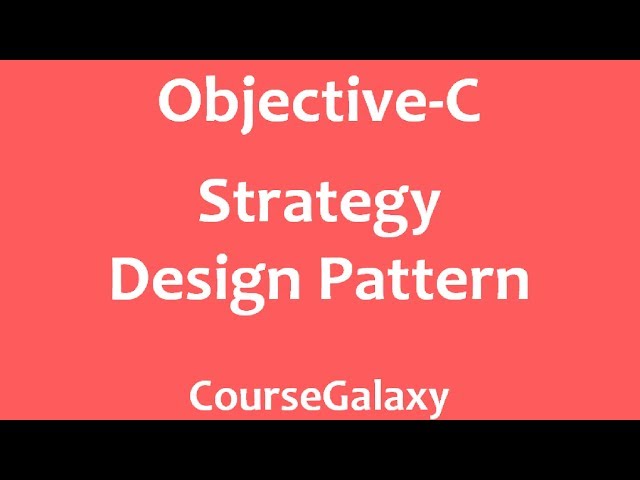 Strategy Design Pattern In Objective-C