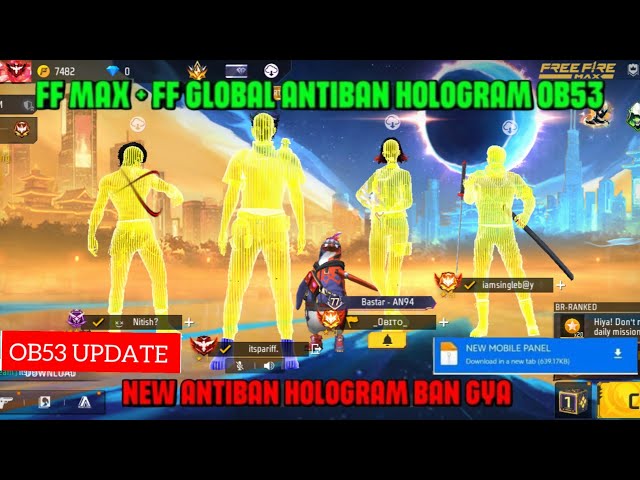 FF MAX  WHITE HOLOGRAM LOCATION+90% BOOST+MAIN ID SAFE FILES