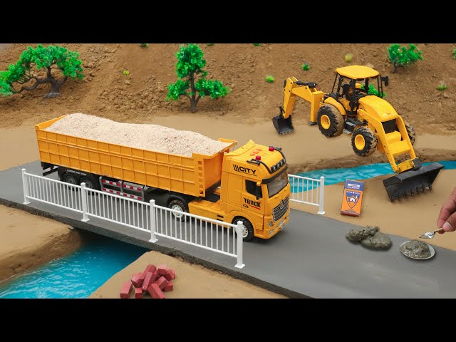 DIY Mini Tractor Road Roller & JCB Making Concrete Road Construction Project @TechCreatorsOfficial