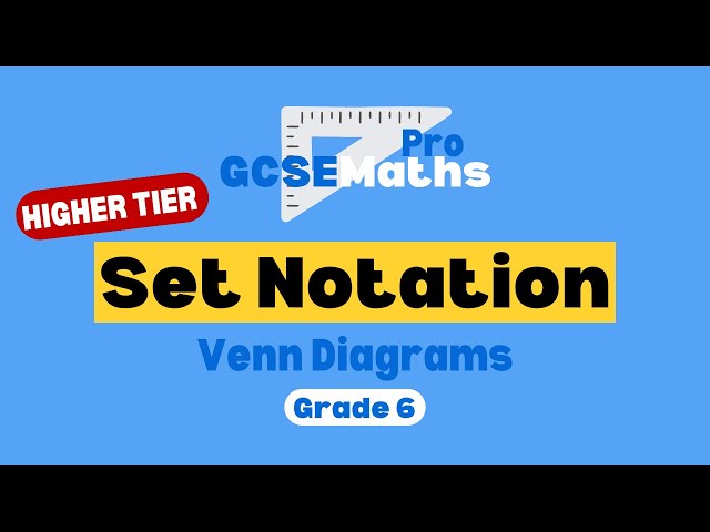 Set Notation Venn Diagrams & Probability | GCSE Maths Pro
