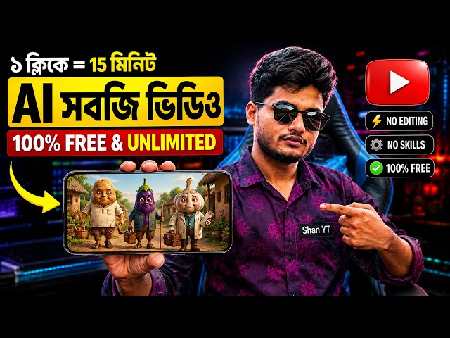 🥔🍆 সবজি AI ভিডিও বানালেই ভাইরাল! 🔥 AI দিয়ে Cartoon Video বানান | আলু বেগুন AI ভিডিও কীভাবে বানাবেন