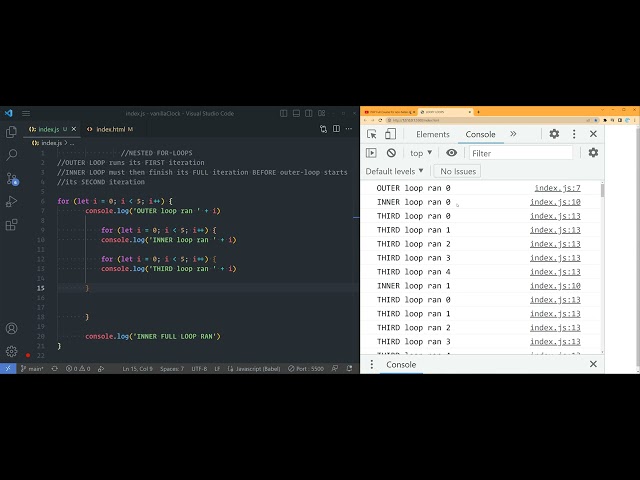 JavaScript - Nested For Loops Explained