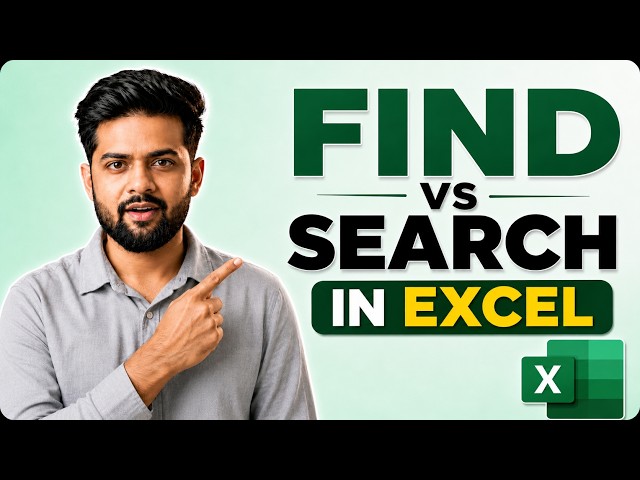 FIND vs SEARCH in Excel - What's the Difference? | TechLoons