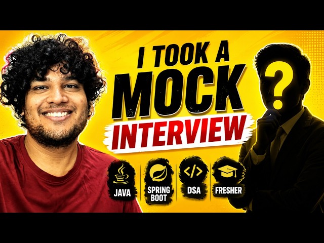 Fresher Mock Interview - Java, Spring Boot, DSA & Problem Solving | BCA + MCA Student Gets Grilled!